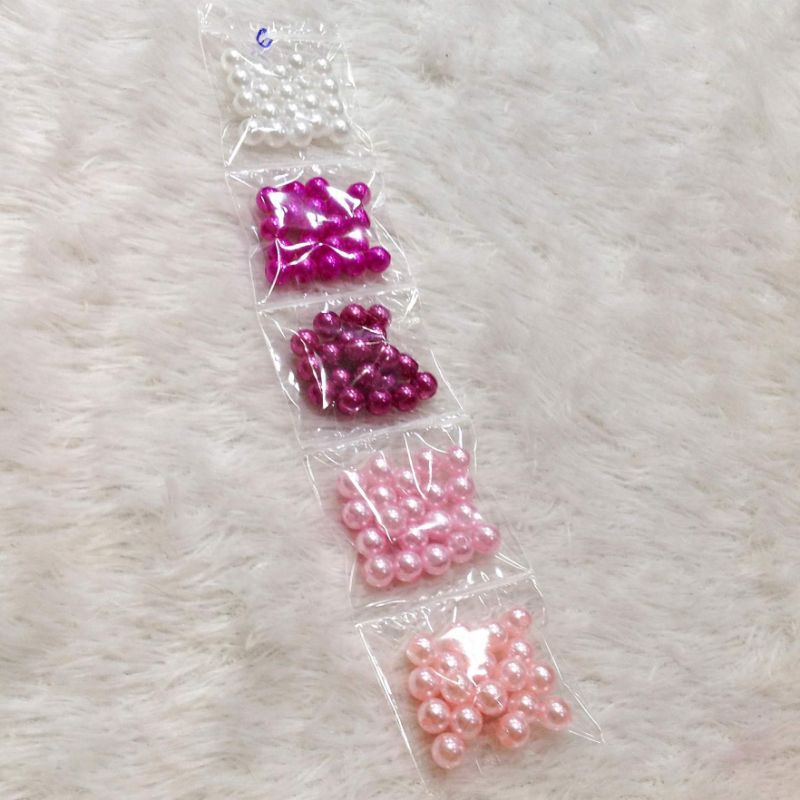 COMBO SIÊU TIẾT KIỆM - Gói 100 hạt cườm trai nhựa size 8mm theo tone màu xỏ vòng thời trang phong cách vintage