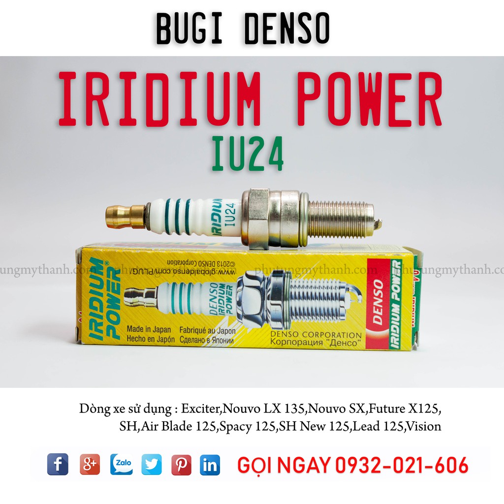 Denso Spark Plug Iridium - Bugi Denso Iridium IU24