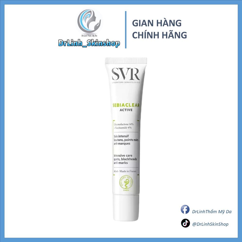 Kem dưỡng ẩm cho da dầu mụn SVR Sebiaclear Active DA02
