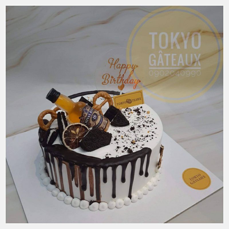 Mô hình chai rượu mini trang trí bánh