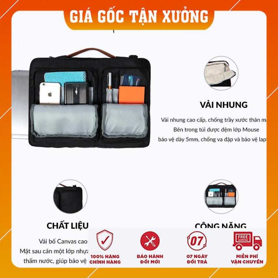 [CANVAS CAO CẤP] Túi chống sốc Laptop/ Macbook Canvas chính hãng Rainbow cao cấp từ 14inch - 15.6inch RBUCBG 001