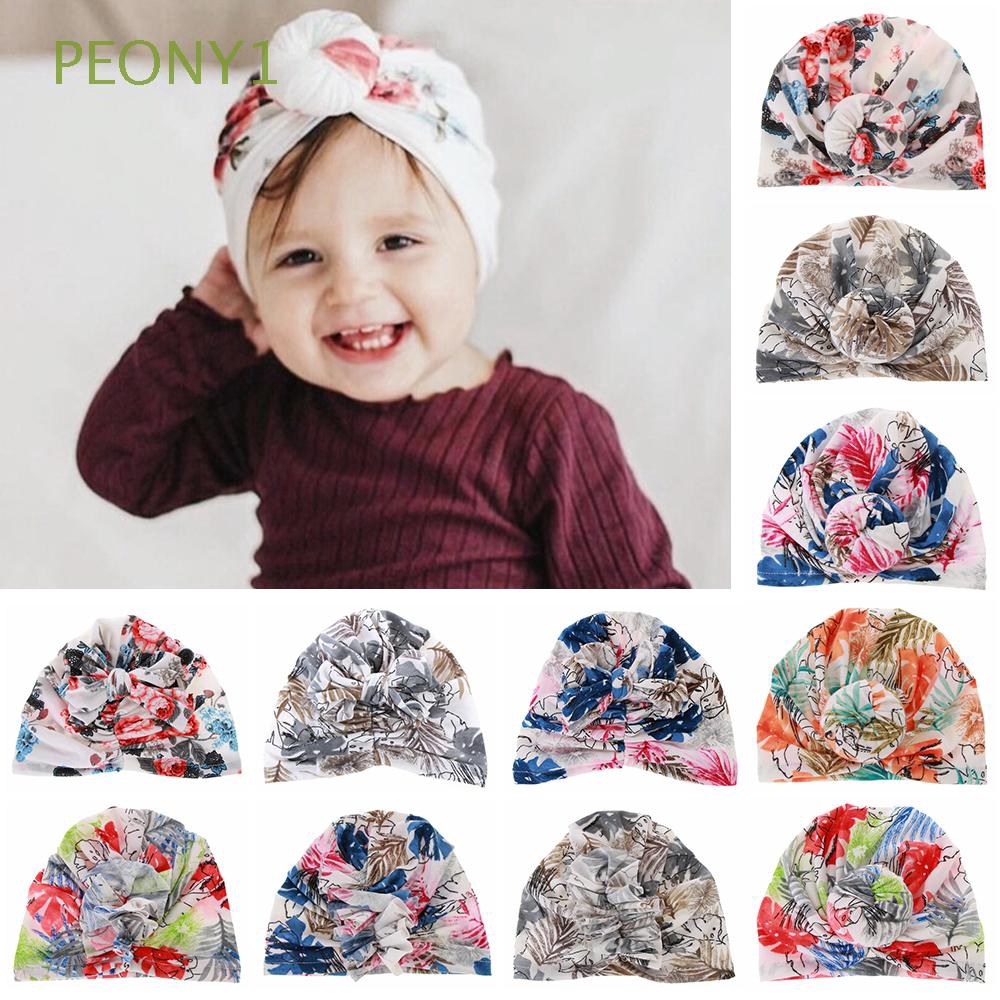 Mũ Turban Thắt Nơ Chất Liệu Cotton Mềm Co Giãn Cho Bé Trai Và Gái