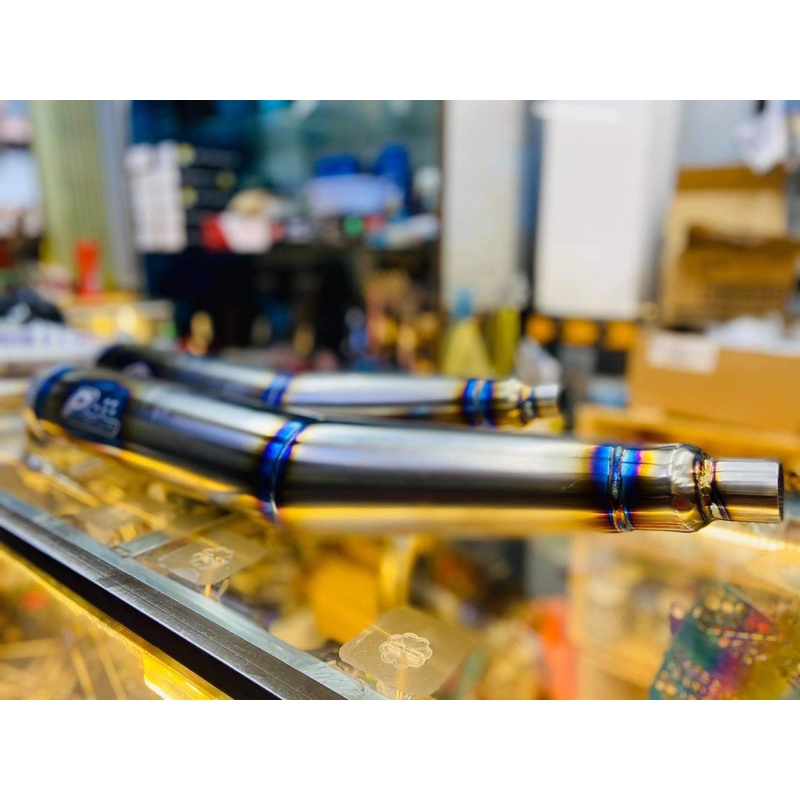 Lon pô salaya titan và cổ pô titan cho wave zx dream future led neo sirius