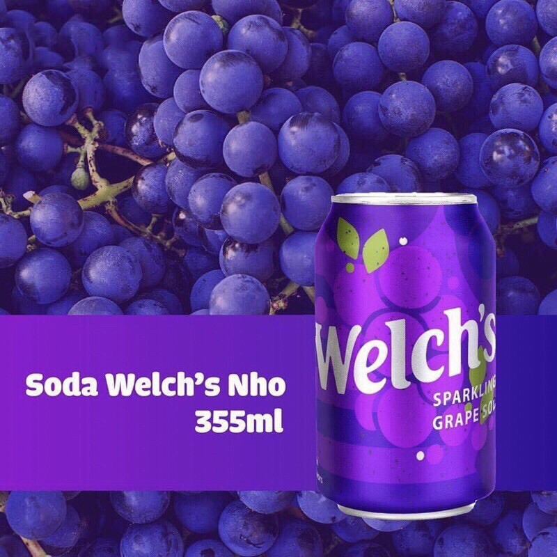 LẺ 1 LON SODA WELCH'S MỸ 355ml