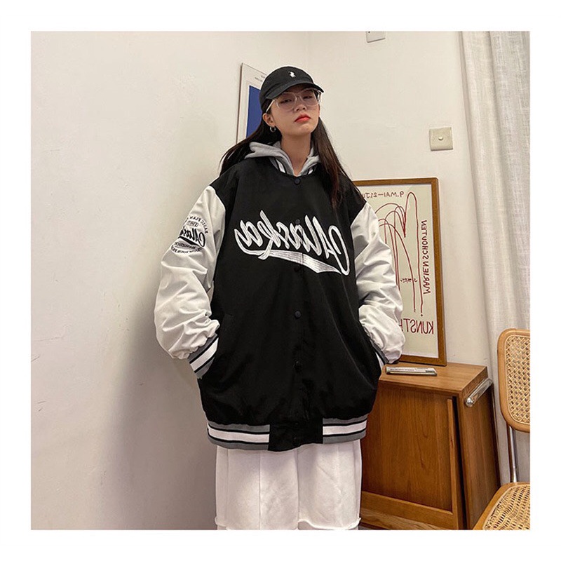 Áo khoác bomber CALASKA dù 2 lớp unisex nam nữ thu đông phối tay 2 màu | BigBuy360 - bigbuy360.vn