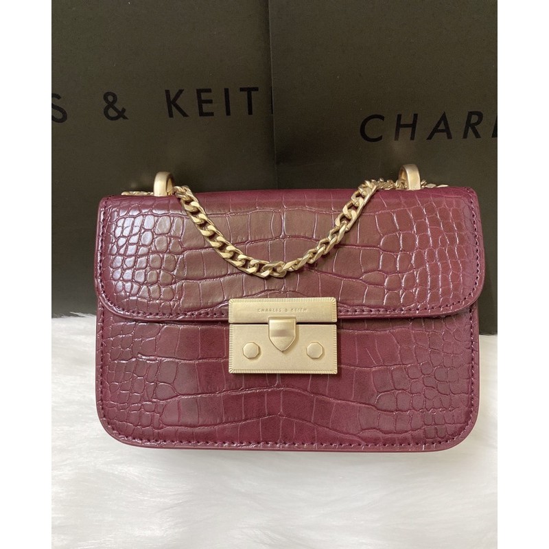 Túi xách CNK đeo chéo Textured Boxy Chain ( Hàng Auth tuồn - Full tag + túi hãng)