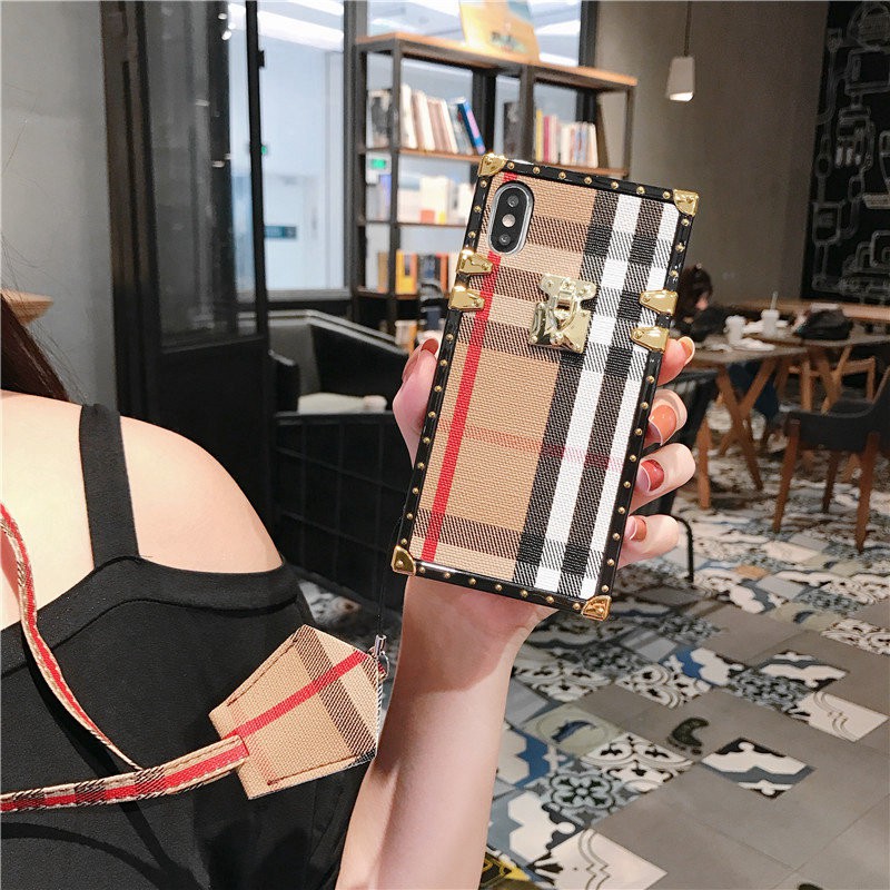 Ốp lưng dẻo phối họa tiết sọc ô vuông cho điện thoại OPPO A7 A5S A83 A57 A39 A3S A1K realme c2 RENO R9S | BigBuy360 - bigbuy360.vn