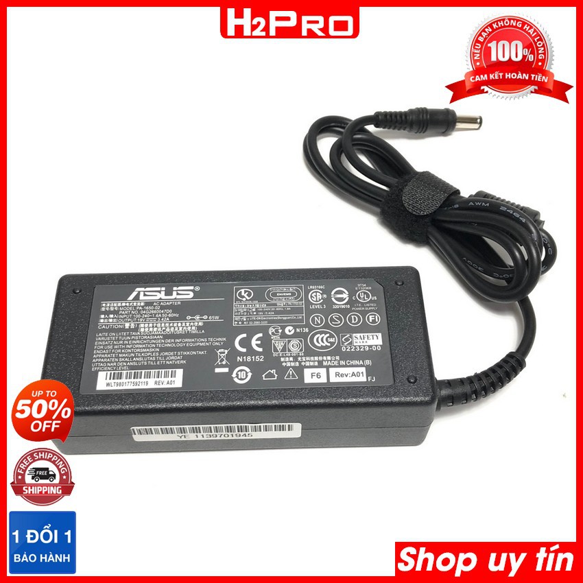 Cục sạc laptop ASUS 19V 3.42A PA-1600-02 H2Pro, Dây nguồn máy tính hàng chính hãng