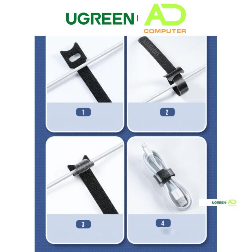 Dây dán tiện lợi UGREEN 50370 Velcro làm gọn dây sạc, dây tai nghe, dây máy tính...dài 14cm