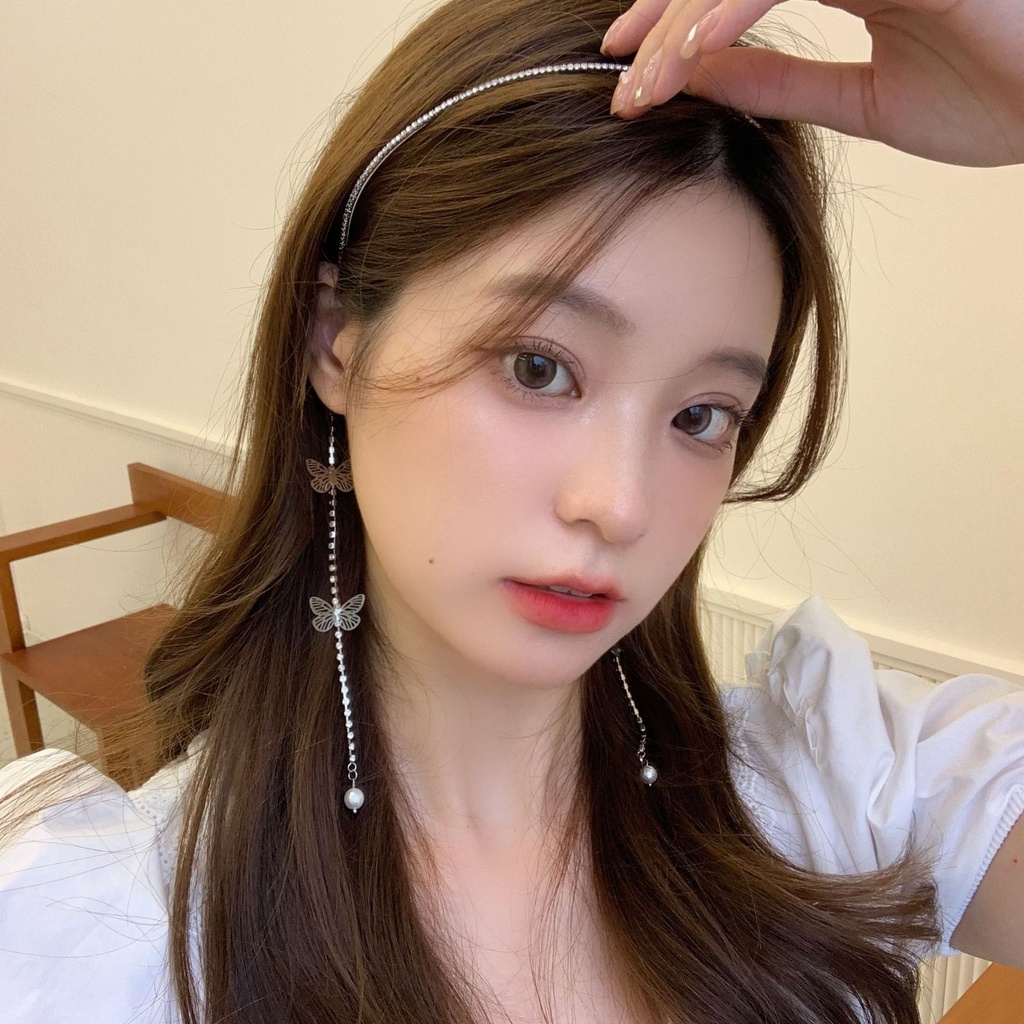 Băng Đô Hợp Kim Đính Đá Và Ngọc Trai Thời Trang Cho Nữ