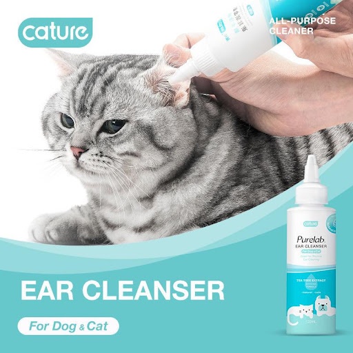 loại bỏ dịch tai - Ear Cleanser Cature dành cho chó mèo 120ml
