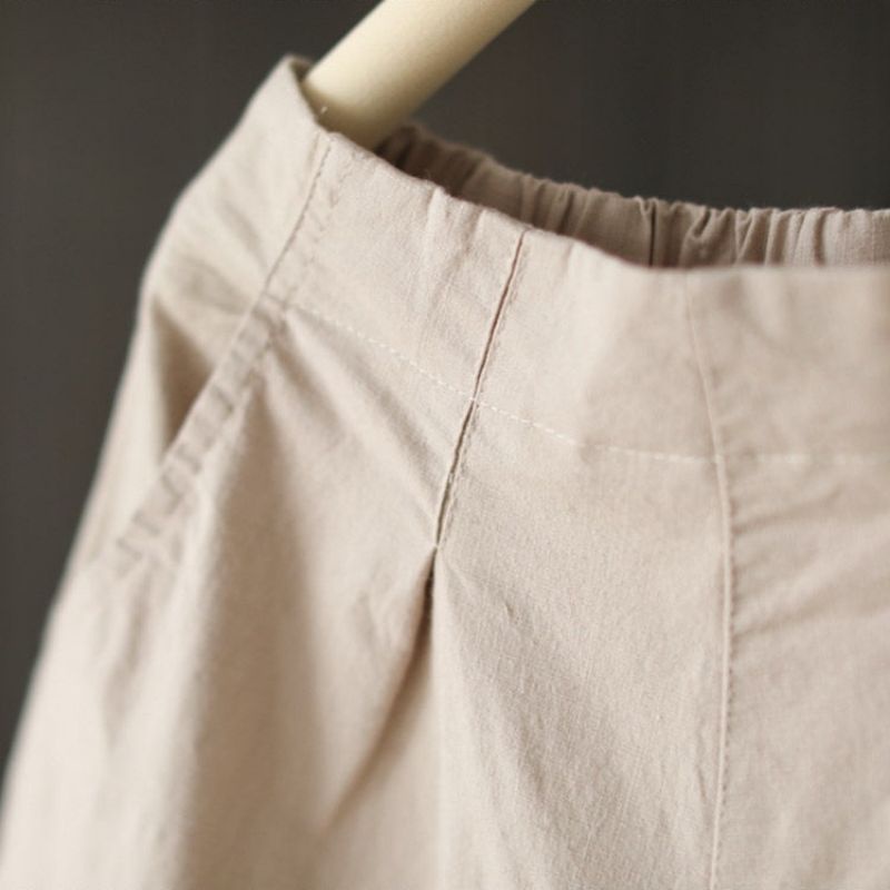 Quần short nữ chất đũi hàn cạp chun sau co dãn thấm hút mồ hôi