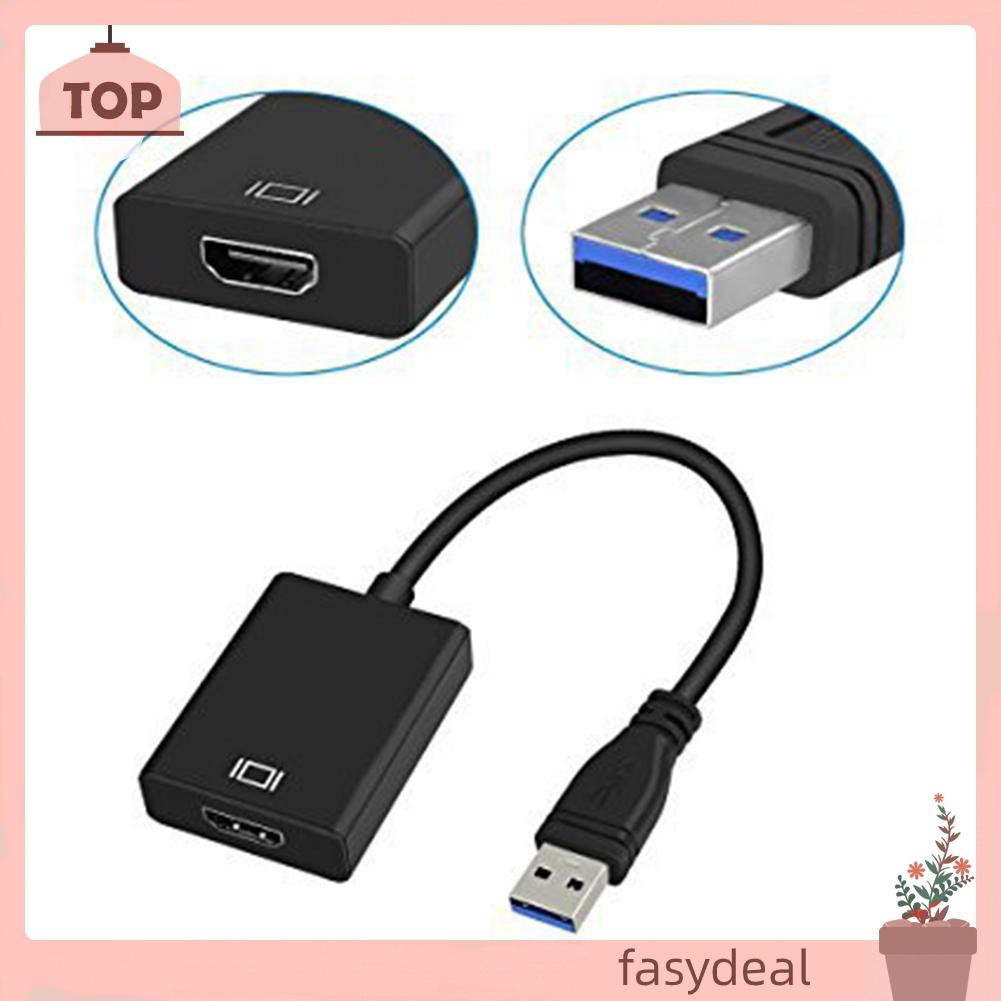 (Fas) Giắc Chuyển Đổi Từ Usb 3.0 Male Sang Hdmi Female Hdtv Pc 1080p