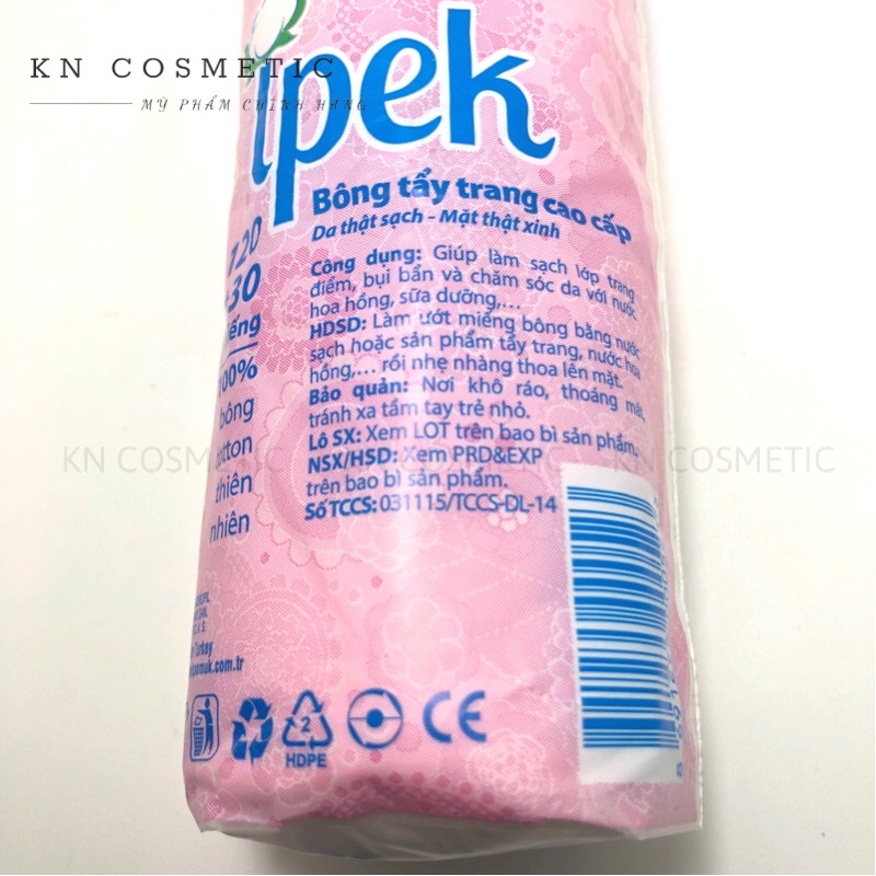 Bông Tẩy Trang Ipek Klasik Cotton Pads Thổ Nhĩ Kì Mềm Mịn 150 miếng