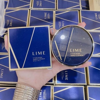 Phấn Nước LIME V Collagen Ample Cushion Xanh SPF50+/PA+++