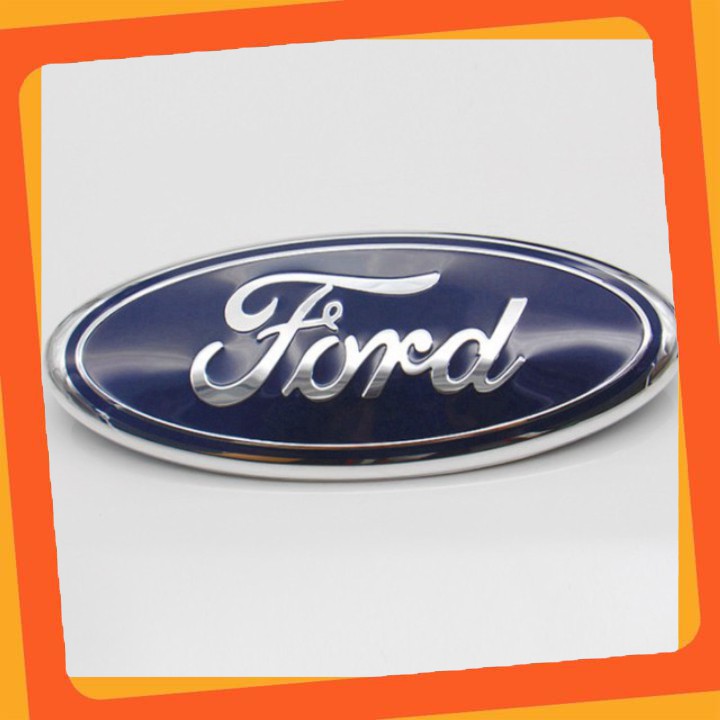 Logo biểu tượng truớc xe FORD Kích thước 23cm*9cm: Mầu Đen, Xanh và Lá Cờ Mỹ S1