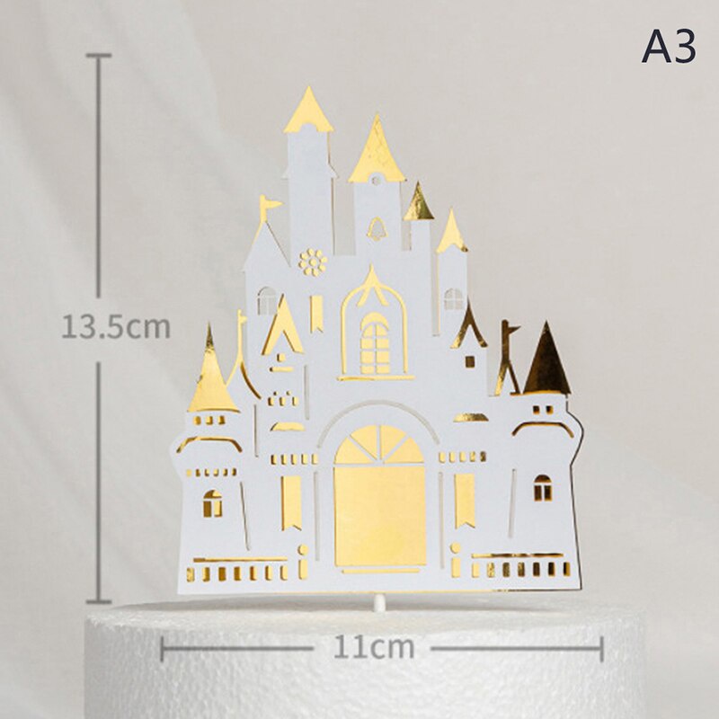 Phụ Kiện Trang Trí Bánh Kem Bằng Acrylic Hình Lâu Đài Công Chúa