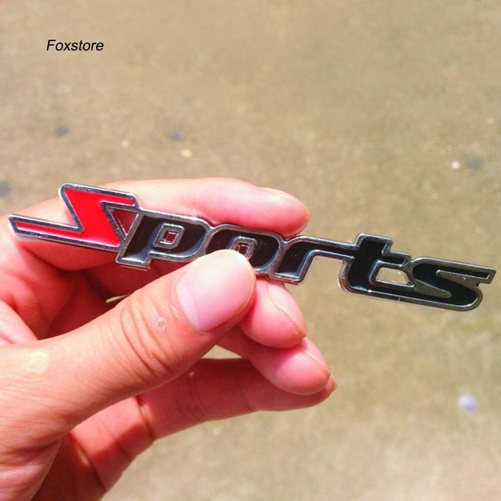 Logo 3D bằng kim loại fxte _ thể thao dán xe hơi