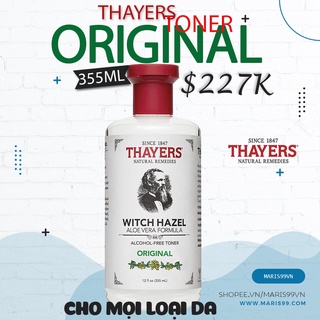 Nước hoa hồng THAYERS Alcohol-Free Original Witch Hazel Toner 355ml (Không cồn - Dành cho mọi loại da)