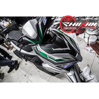 Tem TRùm Air Blade Bạc Đen Xanh