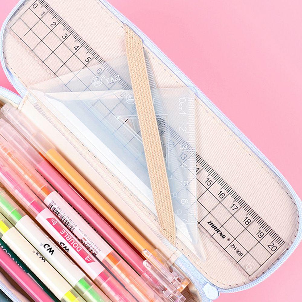 Túi Đựng Bút Chì / Ví Có Khóa Kéo Sức Chứa Lớn Phong Cách Cổ Điển Dễ Thương Tiện Dụng Mang Theo Du Lịch