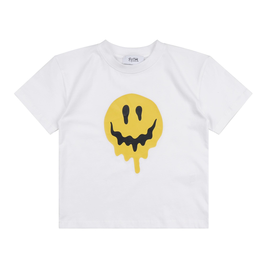 Áo thun mặt cười chảy drew cho bé , áo thun chất liệu cotton bé trai , bé gái unisex , Kid_genZ