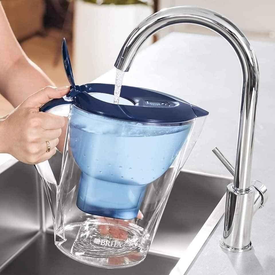 Bình lọc nước Brita Marella 3,5L kèm 4 lõi lọc nắp xanh, hàng chính hãng