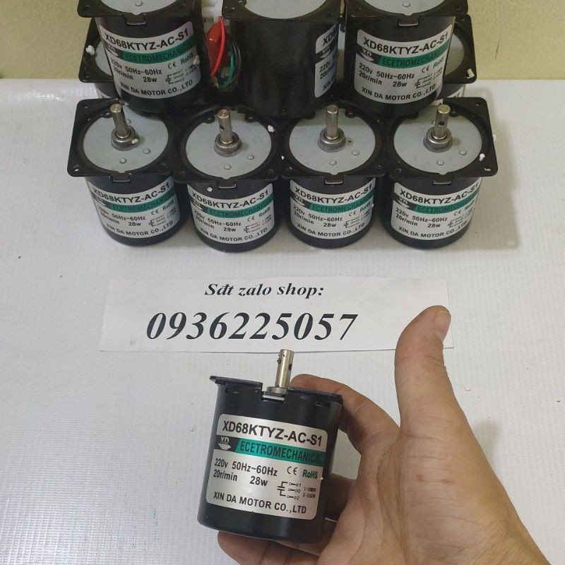 Mô tơ giảm tốc 220v -28w chế máy nướng