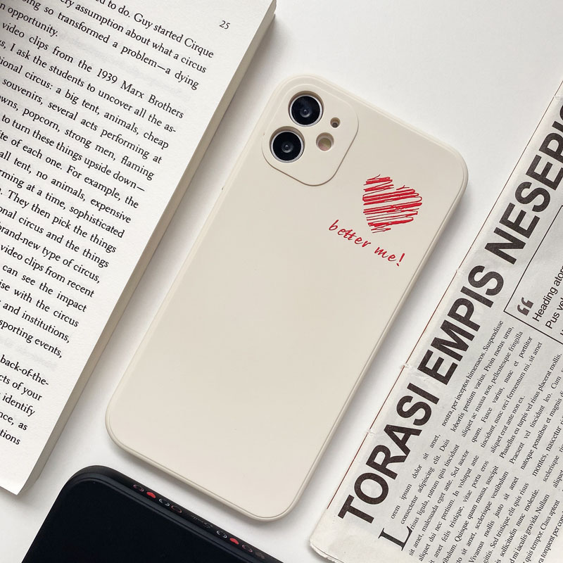 Ốp điện thoại silicone họa tiết trái tim thời trang cho IPHONE 12/ 12 PRO MAX/ 11/ X/ XS MAX/ XR/ 7/ 8 PLUS | BigBuy360 - bigbuy360.vn