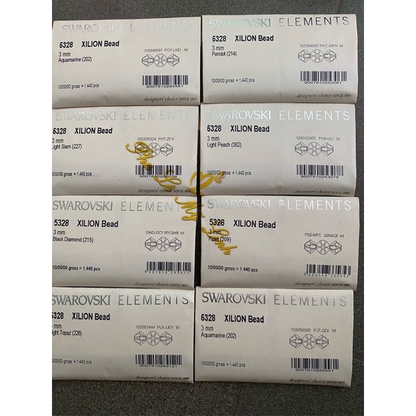 50 viên pha lê Swarovski nón 3mm