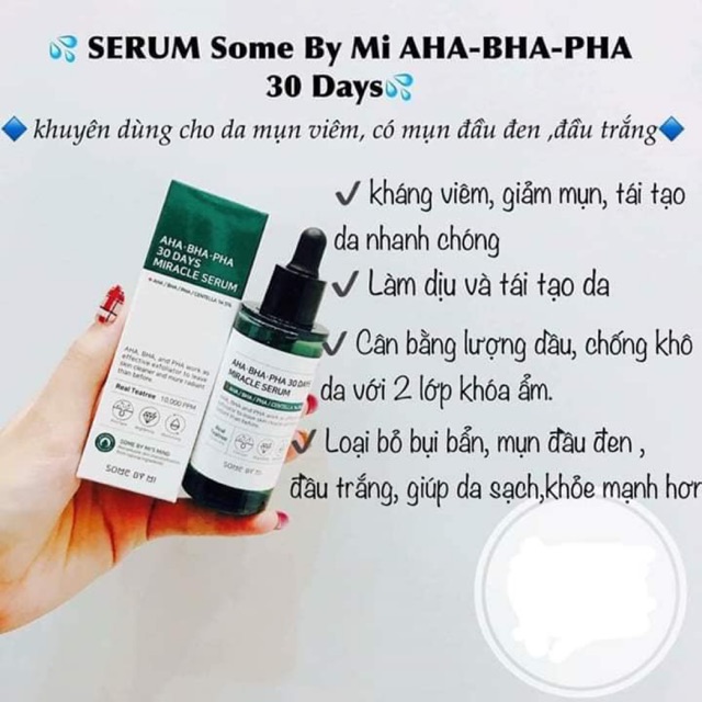 Tinh Chất "Thần Kỳ" Some By Mi AHA-BHA-PHA 30 Days Miracle Serum [Trị Sạch Mụn Chỉ Trong 30 Ngày]❌