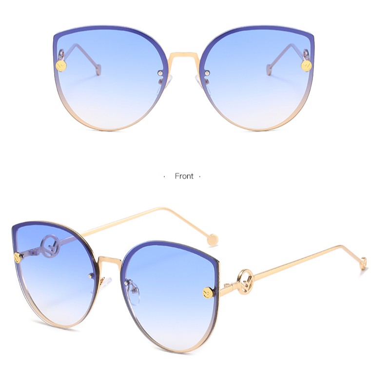 Kính mát mắt mèo gọng kim loại cho nam nữ