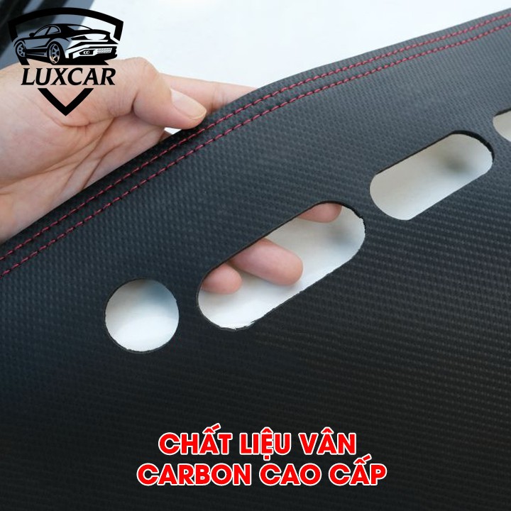 Thảm taplo da Carbon KIA SOLUTO | Chống nóng,chống thấm nước tuyệt đối LUXCAR