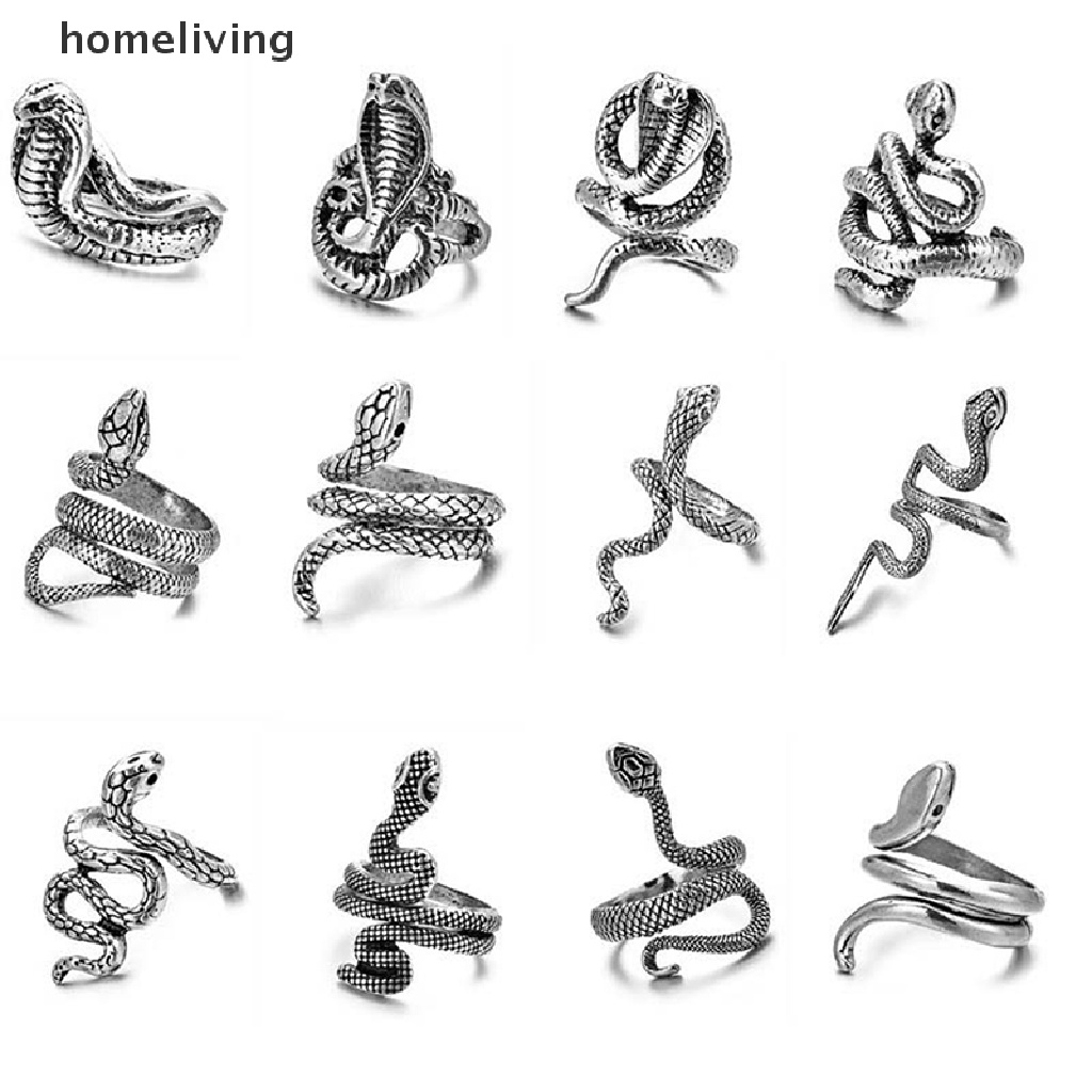 Nhẫn Hở Hình Rắn Màu Bạc Cổ Điển 21 Kiểu Tùy Chỉnh Thời Trang Cho Nam Và Nữ
