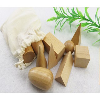 Giáo cụ montessori Bộ khối hình học đồ chơi giáo dục