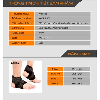 BĂNG BẢO VỆ MẮT CÁ CHÂN AOLIKES 7127
