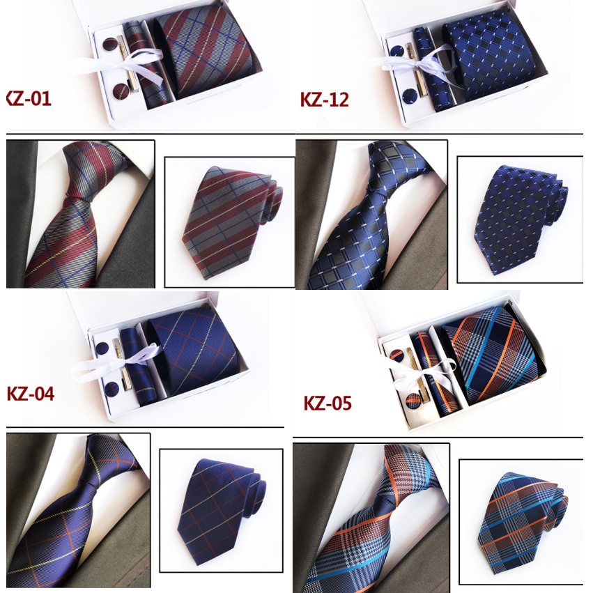 Cà vạt cao cấp set 5 món có túi đựng kèm