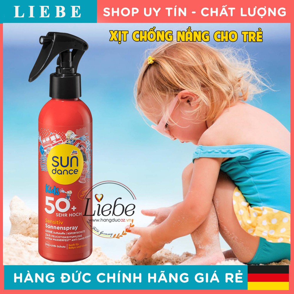 Xịt chống nắng chai đỏ SUNDANCE Sonnenspray LSF 50+, 200 ml