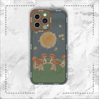 Ốp lưng iphone samsung xiaomi oppo cạnh vuông JM CASE hạo tiết nấm cute