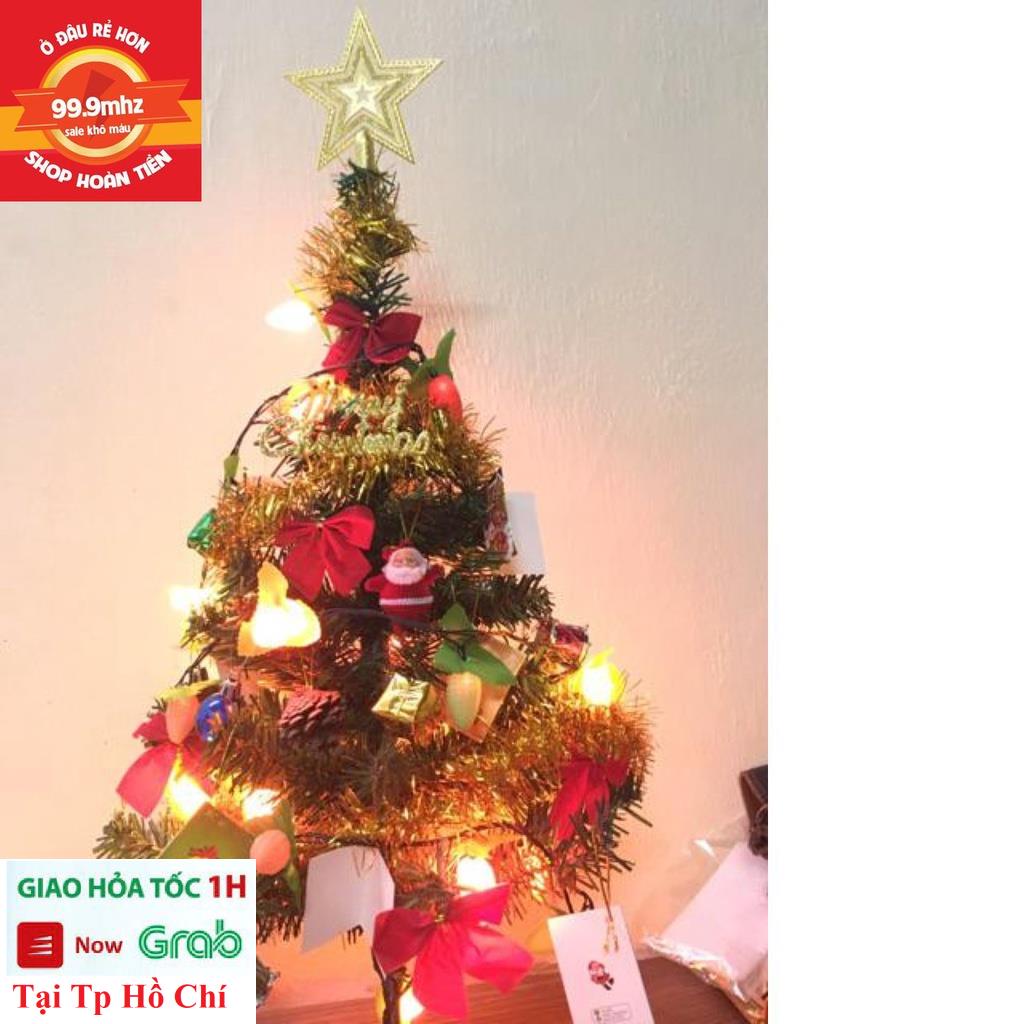 Cây Thông Noel Mini Để Bàn Trang Trí Giáng Sinh Đầy Đủ Phụ Kiện Cây Thông Cao 60CM Trang Trí Noel Kệ Tivi Phòng Khách