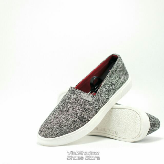 Slip on | Giày lười vải LCTS Made in Vietnam - Mã SP: LCTS-ghi.sáng