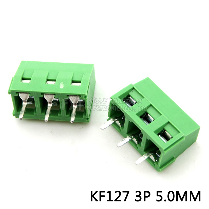 Set 10 Ốc Vít Thẳng KF127-5.0-3P KF127-3P 300V 10A 3Pin 5.0mm PCB 26-14A WG Chuyên Dụng