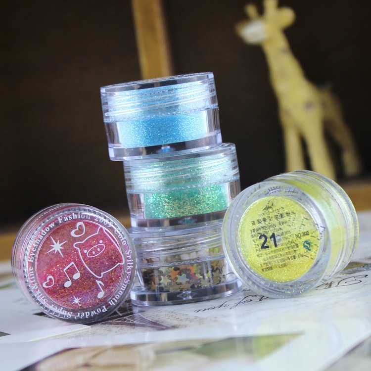 Trang Điểm Sân Khấu Hộp Đêm Bột Phấn Mắt Đơn Sắc Meixier Phấn Cao Ngôi Sao Năm Cánh Làm Móng Sequins | BigBuy360 - bigbuy360.vn