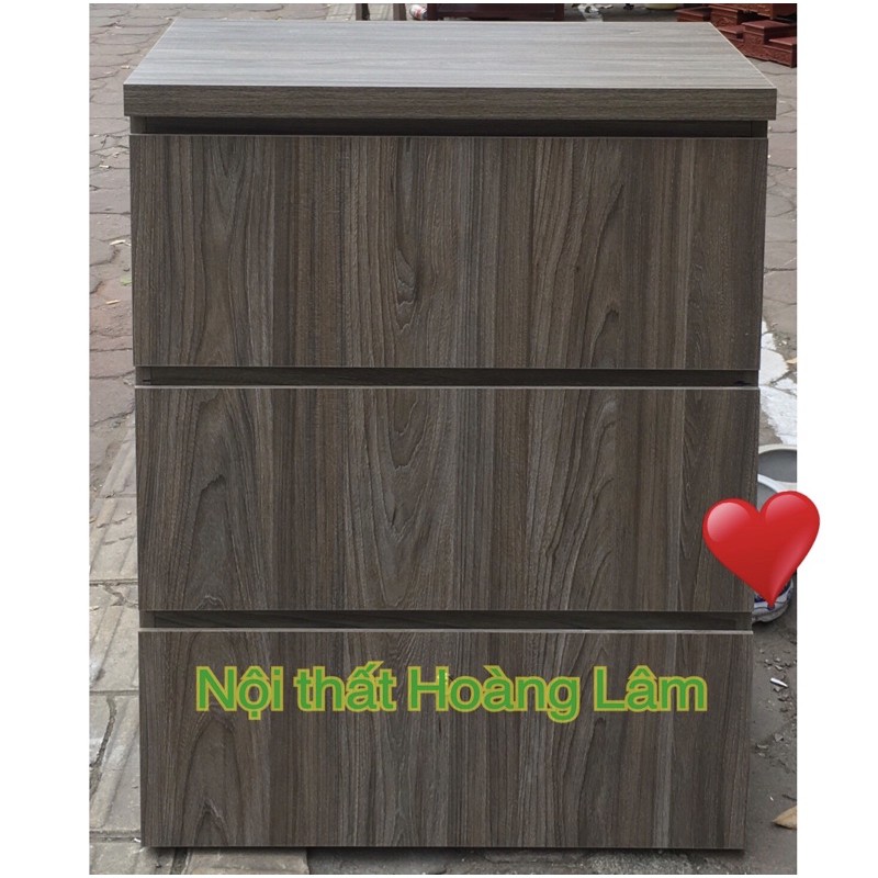 Tủ 3 ngăn kéo gỗ công nghiệp tay âm