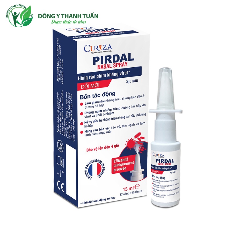 Bình xịt mũi Pirdal Nasal Spray 15ml Pháp và bình xịt họng Bio Sinh Học BD Ferm Bio Spray 30ml Hàn Quốc