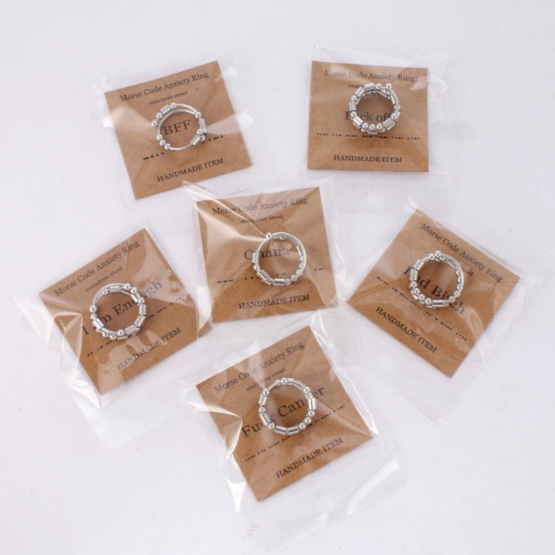 Nhẫn Đeo Tay Giảm Căng Thẳng Bằng Thép Không Gỉ