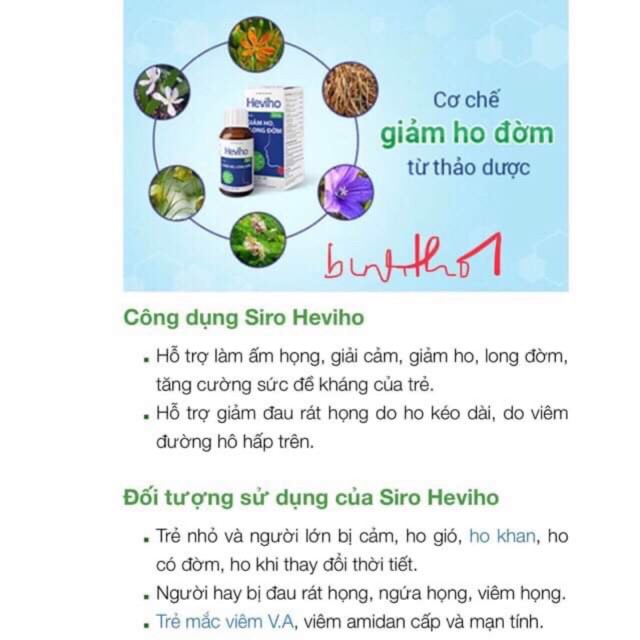 Heviho siro 100ml (tích điểm công ty: 6+1)