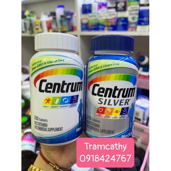 Centrum silver men 50 cho nam trên 50 tuổi, dưới 50 tuổi.