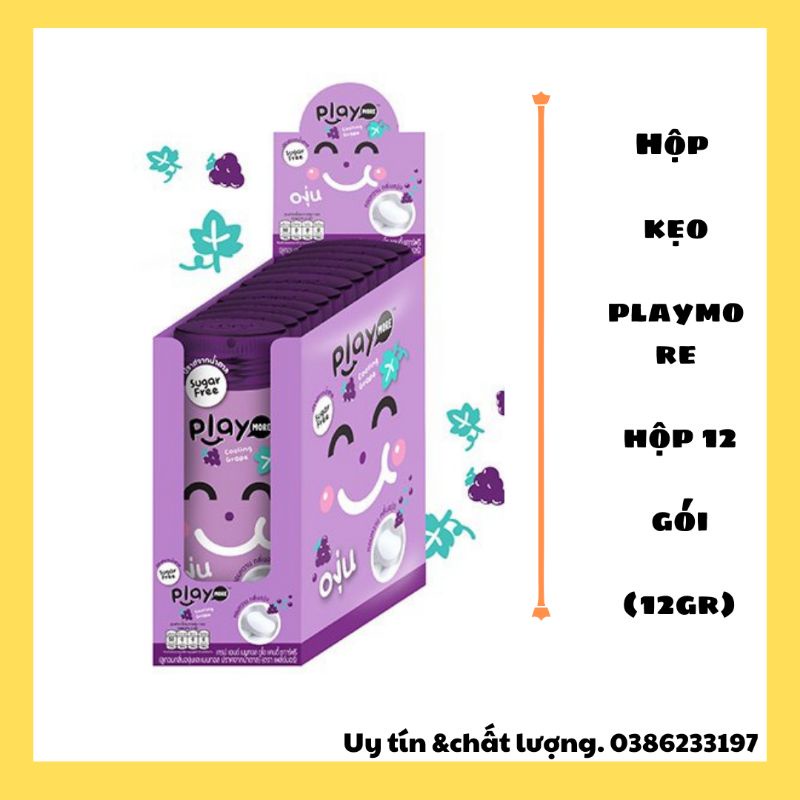 Hộp 12 gói Kẹo Playmorre gói 12g