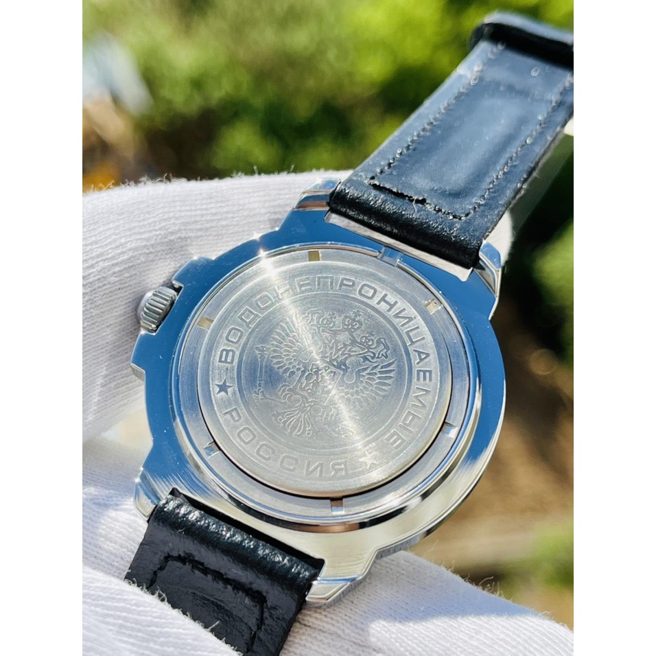 Đồng hồ Nga Vostok Komandirskie 431055. Đồng hồ nam Vostok máy cơ lên giây, size mặt 40, size dây 18. chống nước 3 atm